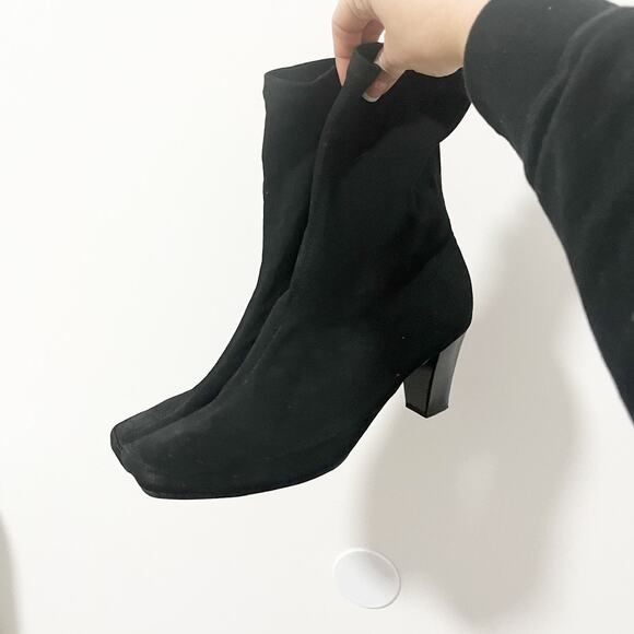 Aerosoles Black Blue Gene Heeled Booties Size 10 - Picture 1 of 7